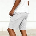 thumbnail image 6 of Fewfanhot Men's Big & Tall Casual Shorts Polyester & Spandex Elastic Waist Drawstring Summer Beach Shorts with Side Pockets, S-2XL, 6 of 6