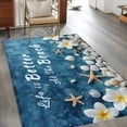 thumbnail image 2 of Life Is Better At The Beach Area Rugs 4x6 ft Summer Ocean Starfish Flower Seashell Washable Rug Non Slip Indoor Carpet Absorbent Floor Mat for Living Room Bedroom Dining Room, 2 of 9