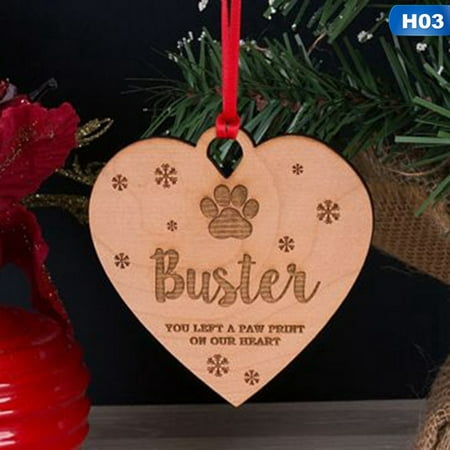 Best Cat Christmas Gifts KABOER Acrylic Personalised Dog Cat Pet Memorial Christmas Tree Decoration Bauble Gift ()