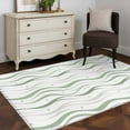 thumbnail image 4 of Sage Green Stripes Area Rug 4x6 Washable Rug Non Slip Modern Simple Gradient Waves Lines Large Area Rug Indoor Floor Carpet for Entryway Bedroom Kitchen Living Room Home Office Dining Room Nursery, 4 of 8