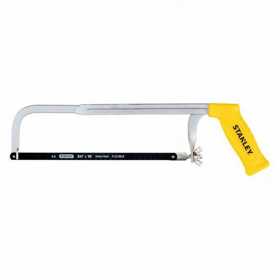 Stanley 10 in. Carbon Steel Adjustable Hacksaw Black/Yellow 1 pc