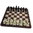 thumbnail image 1 of Juego de ajedrez, juguete educativo, regalo, versátil, antideslizante, portátil, premium, para adultos, juego de mesa de viaje, tablero plegable. Ajedrez blanco y negro, 1 of 8