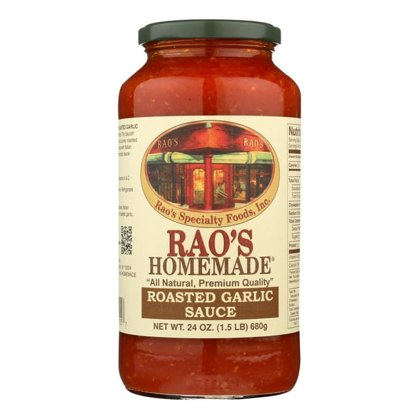 Rao's Homemade All Natural Pasta Sauce Roasted Garlic 24 oz Pack of 4