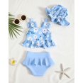 thumbnail image 3 of Set de tankini Mioglrie Blue Daisy para niños pequeños, 3 of 5