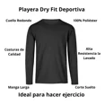 thumbnail image 4 of Playera Hombres Manga Larga Dry Fit Deportivas Transpirables, 4 of 6