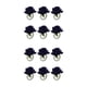 thumbnail image 4 of Servilletero portátil extraíble reutilizable Naiovety 6 piezas lino flor artificial decoración romántica casa Azul oscuro 2piezas, 4 of 6
