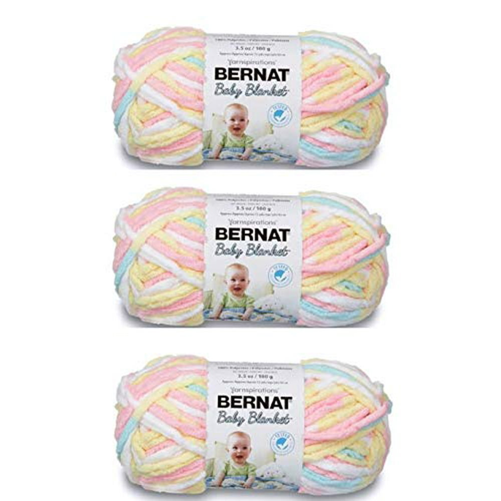 Bernat Baby Blanket Yarn (3Pack) Pitter Patter 16110303616 161103
