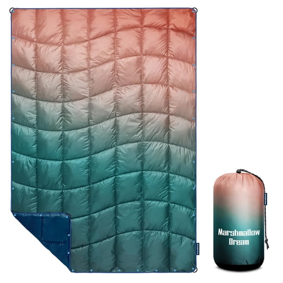Manta de camping Marshmallow Dream, 132 x 191 cm, ligera