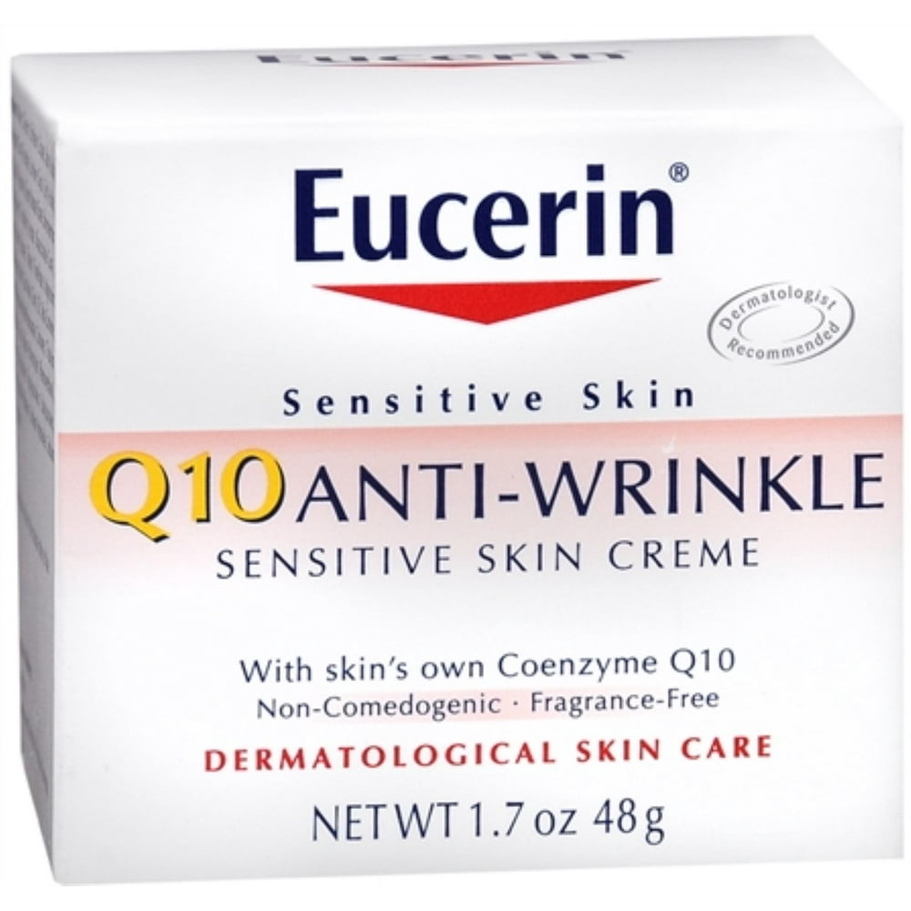 Eucerin Q10 AntiWrinkle Sensitive Skin Creme 1.70 oz (Pack of 2