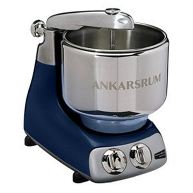 Ankarsrum AKM6220RB-120 Batteur sur Socle Royal 7 Litres, Bleu & Acier Inoxydable