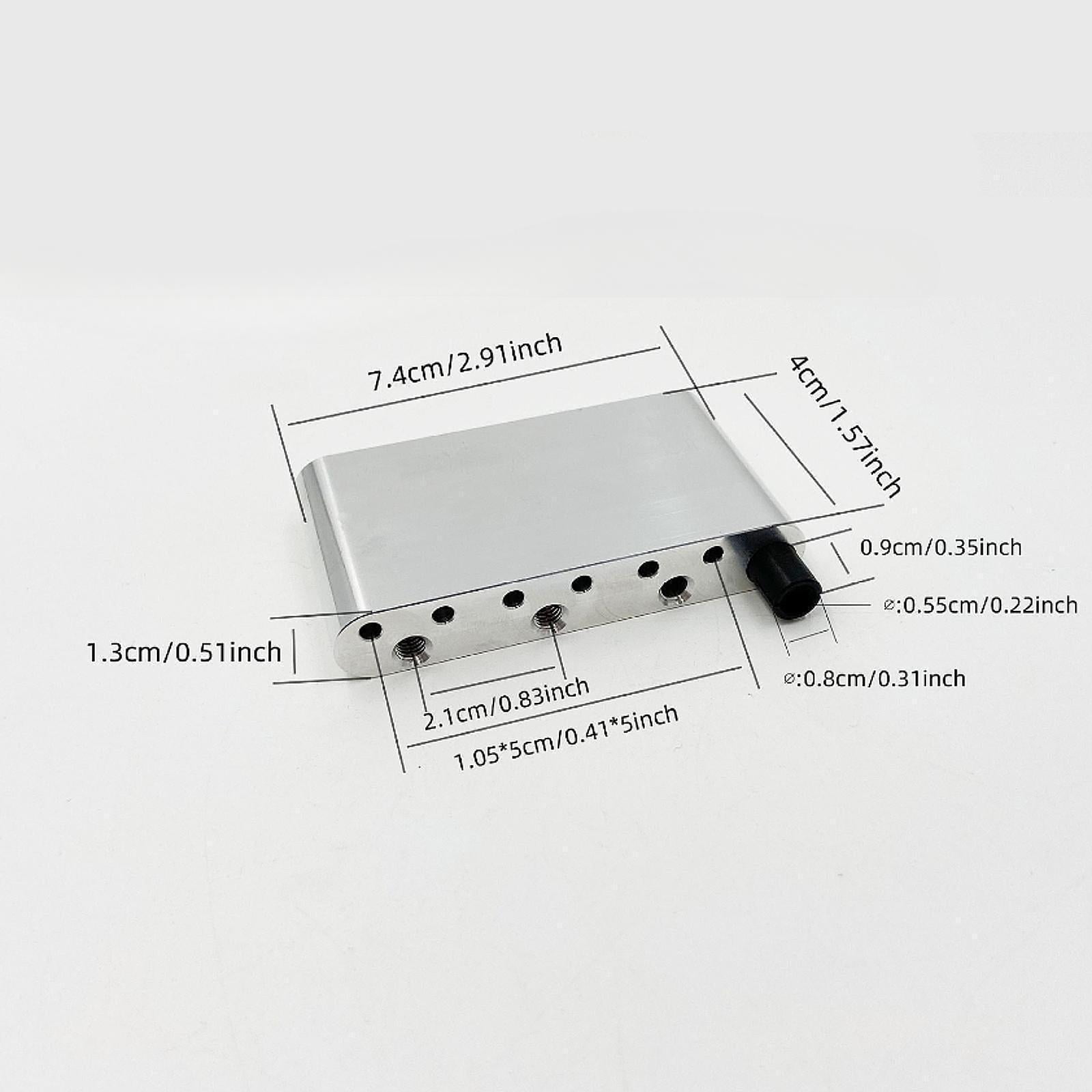 Brass Guitar Tremolo Block Bridge Saddle Aluminium Alloy Replacement Fit for Electric Guitar Base Plate DIY Luthiers