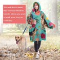 thumbnail image 4 of Wearable Oversized Blanket,German Shepherd with Pioneer Flower Wearable Blanket Hoodie for Adults,Cozy Hooded Blankets with Super Pockets,Super Warm Fuzzy Pullover for Women & Men, 4 of 6