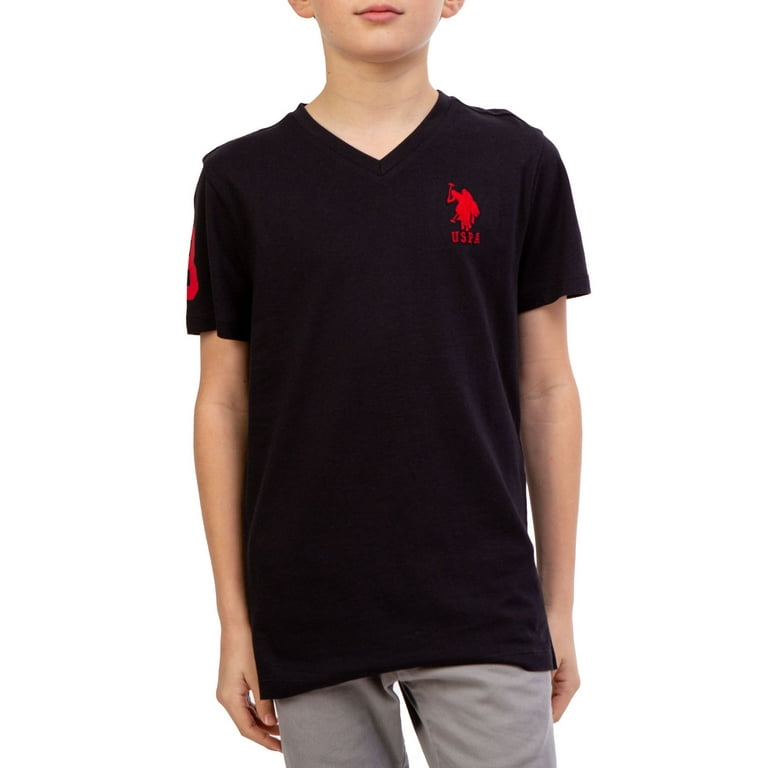 U.S. Polo Assn. Boys V neck T shirt 2 Pack Sizes 4 18 Walmart