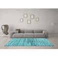 thumbnail image 3 of Ahgly Company Indoor Square Solid Light Blue Modern Area Rugs, 6' Square, 3 of 4