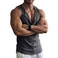 thumbnail image 3 of Men'S Tank Tops Sleeveless V Neck Workout Muscle Gym Athletic Shirts Casual Summer Tee Dark Gray S, 3 of 8