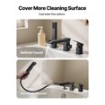 thumbnail image 6 of VEVOR Roman Tub Faucet, 3 Hole Waterfall Bathtub Faucet, Widespread Roman Tub Faucets with Shower Head & 1 Handle, Romans Bathtub Faucets for Pet Washing, Adult Bathing,Matte Black,Dual Water Flow, 6 of 9