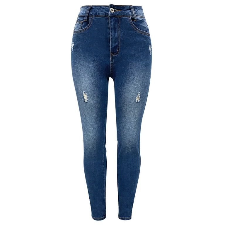 Skinny Jeans Blue Jean Ripped Dress Ripped Jeans Womens Stretchy
