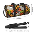 thumbnail image 4 of Xecao Sloth on the Branch print Round Travel Duffel Bag is a foldable gym bag with an inner pocket, perfect for travel sports, 4 of 8