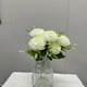 thumbnail image 4 of Flores artificiales de peonía de plástico multicolor para decoración del hogar | Flores artificiales realistas de 30 cm | Ramo impermeable y resistente a la decoloración para uso en interiores y, 4 of 8