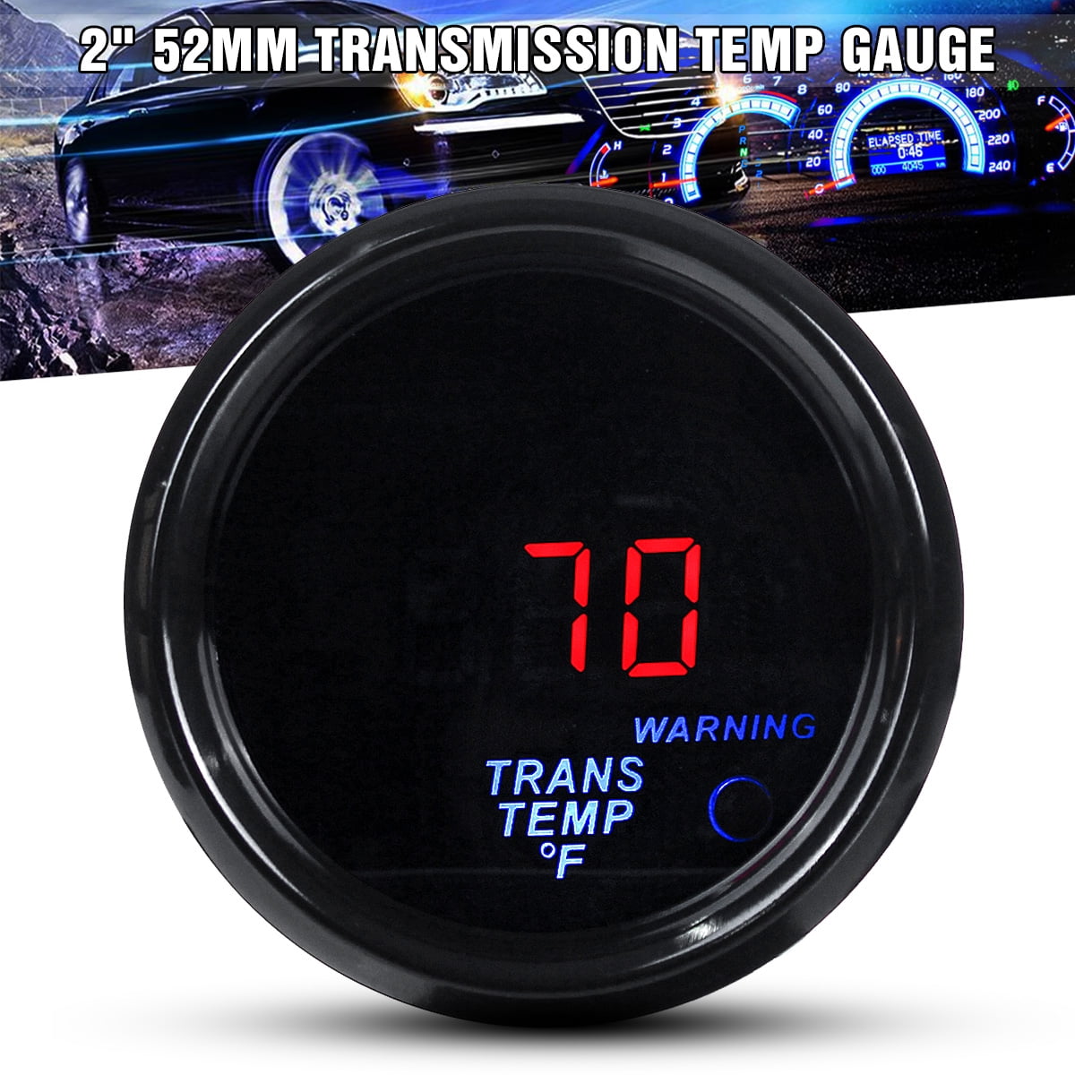 Auto Meter 4851 Carbon Fiber Mechanical Transmission Temperature Gauge 