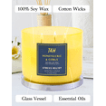 thumbnail image 4 of Honeysuckle Citrus Scented Candle 3 Wick Aromatherapy Candle Long Lasting and Clean Burning Soy Candle for Men and Women Relaxing Candle for Home Scented, 4 of 7