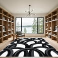 thumbnail image 2 of ODIKA 8'x10' Machine Washable Non-Slip Area Rug, Geometric Black High Traffic Rug, Gray, 1102019, 2 of 7