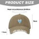 thumbnail image 2 of Gorra de béisbol con parte superior suave y ajustable con forma de corazón y agujero retro para mujer, de 54 a 60 cm de circunferencia, con ala ancha, 2 of 5