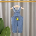 thumbnail image 2 of TOOYOU Girls Jeans Demin Pants Baby Overalls For Toddler Infant Comfortable And Fashionable Trousers For Sweet Girls Size 6-12 Months Yellow, 2 of 4