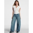 thumbnail image 2 of No Boundaries Ultra Baggy Barrel Jeans, 30.5", 32.5'', 34.5" Inseams, Women's and Women's Plus Sizes 00-4X, 2 of 7