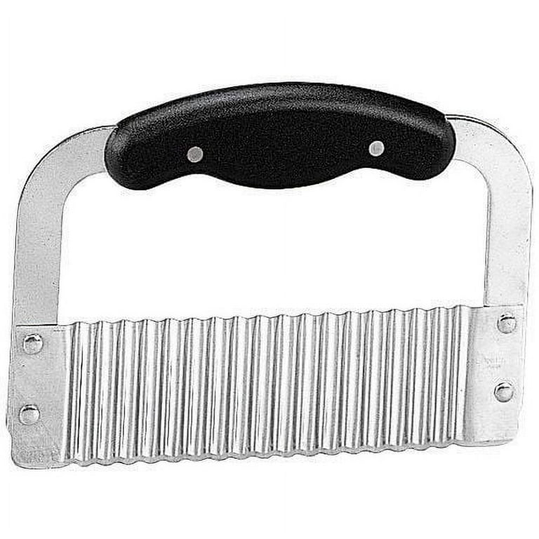  Pampered Chef Crinkle Cutter #1063 - French Fry Slicer, Vegetable Salad Chopping Knife, Stainless Steel Blade