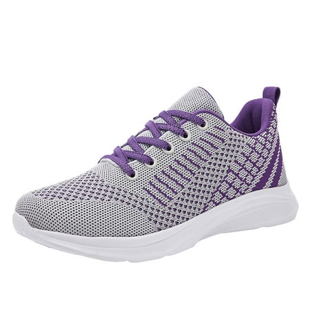 

GNEIKDEING Ladies Shoes Comfortable Mesh Breathable Lace Up Casual Sneakers Gift on Clearance
