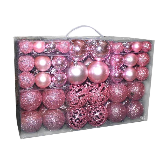 Bolas de Navidad Yuyangstore Inastillables 3 cm 4 cm 6 cm Rosado
