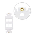 thumbnail image 2 of Adaptador de placa de pared decorativa de 4 puertos, blanco, paquete de 10, 2 of 3