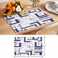 thumbnail image 6 of Modern Geometric Blue Placemats Set of 12 Abstract Minimalist Artwork Lines Place Mats Indoor Wipeable Table Mats Washable Cloth Dining Table Placemats for Kitchen Holiday Party Home Decor 13x19 Inch, 6 of 9