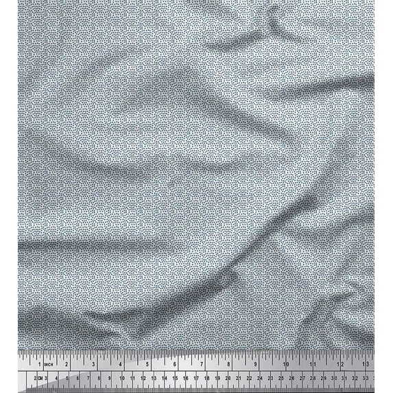 Soimoi Poly Georgette Fabric Duck Footprint Shirting Print Fabric by The Yard 52 Inch Wide
