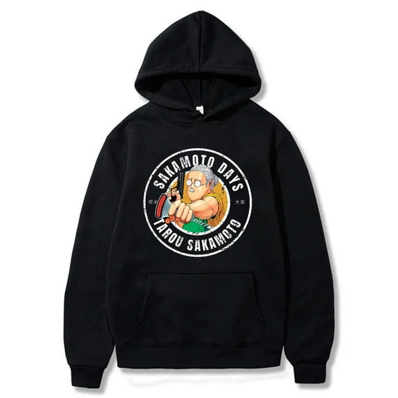 Anime Sakamoto Days Merch Logo Hoodies Cosplay Anime Unisex Long Sleeve Hooded Sweatshirt