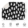 thumbnail image 2 of Black Halloween Ghosts with Boo Dish Drying Mat for Kitchen 1 Pack, Ultra Absorbent Microfiber Dishes Drainer Mats,18x24in(46x61cm), 2 of 4