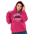 thumbnail image 3 of Proud Pink Ribbon Cancer Supporter Hoodie Sweatshirt Women Brisco Brands S, 3 of 6