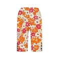 thumbnail image 4 of cocolona Womens Summer Casual Printed Beach Shorts Elastic Waist Straight Splited Leg Knee Length Shorts with Pockets, 4 of 4
