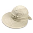 thumbnail image 4 of Women 2‑in‑1 Detachable Zipper Sun Hat UV Protection Wide Brim Bow Tie‑Back Lightweight Packable Summer Outdoor Travel Beach Sun‑Shade Head‑Accessory, 4 of 4