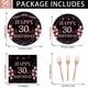 thumbnail image 2 of EMrups Juego de 96 platos para fiesta de cumpleaños número 30, decoraciones temáticas de oro rosa, incluye platos de oro rosa y tenedores para servilletas para mujeres de 30 años, suministros para fie, 2 of 7