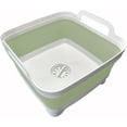 thumbnail image 2 of UYGDUY-9L (2.4Gal) Dish Basin Collapsible with Drain Plug , Space Saveing Kitchen Storage Tray Dish Wash Basin, Portable Dish Tub, Foldable Dishpan for Camping ,RV,Green, 2 of 4
