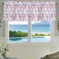 thumbnail image 3 of Pink Slipper Drink Farmhouse Short Window Curtain Valances, Seahorse Floral Starfish Sky Blue Rod Pocket Kitchen Valances for Living Room Bedroom Bathroom Cafe 60" x 18", 3 of 8