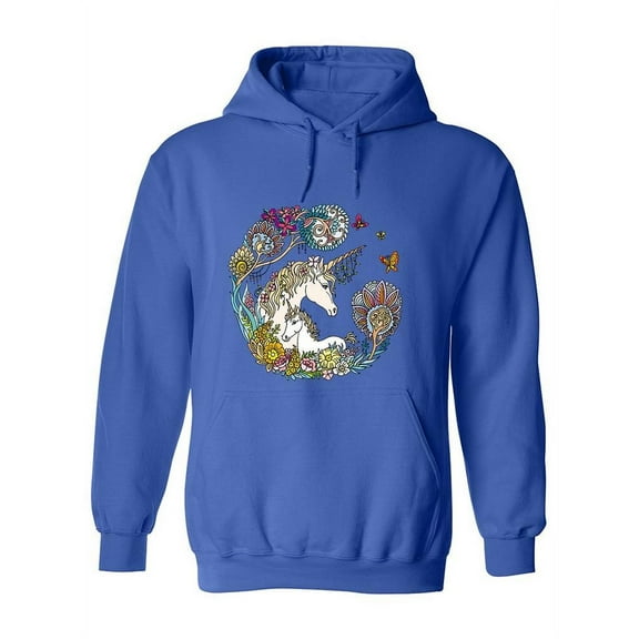 White Unicorns Portrait Hoodie Women -Image by Shutterstock, Female Small