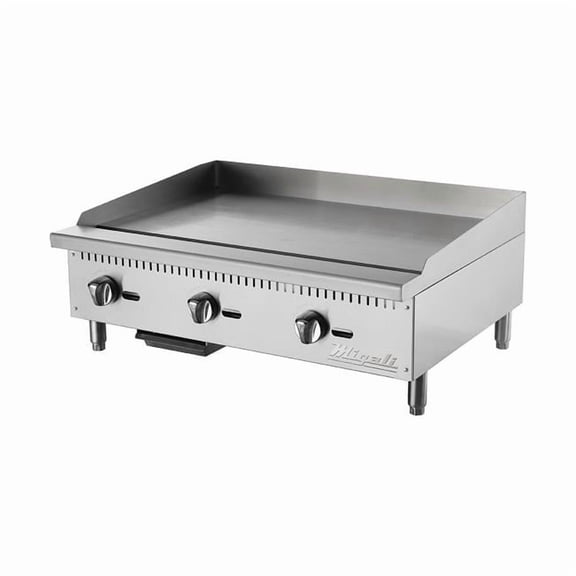 36 in. Competitor Series Countertop Manual Controls Griddle, Stainless Steel