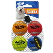 Nerf Dog 2 Squeak Tennis Ball Dog Toy 4-Pack