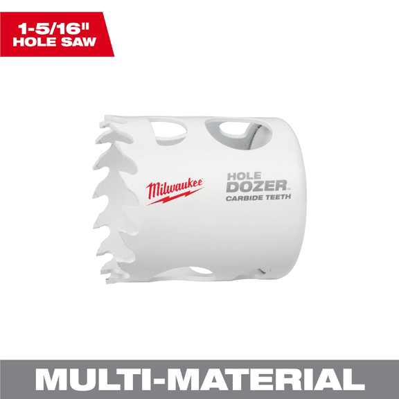Milwaukee Tool 1-5/16 Inch HOLE DOZER with Carbide Teeth Hole Saw