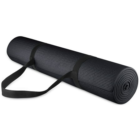 BalanceFrom 1/4-inch Thick All Purpose High Density Non-Slip Yoga Mat with Carrying Strap 2 pcs
