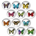 thumbnail image 1 of Imán para refrigerador Poitvd Crystal Glass 12 piezas con forma de mariposa, 1 of 6