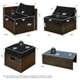 thumbnail image 2 of Gymax 8PCS Patio Rattan PE Wicker Conversation Set All-Weather Furniture Set w/ Cushions Black, 2 of 8